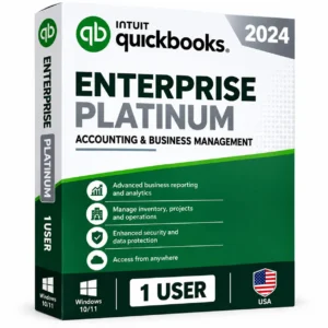 Quickbooks Desktop Enterprise Platinum 2024 for Windows Lifetime | 1 User | US Version