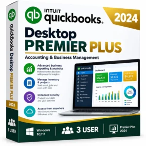 Quickbooks Desktop Premier Plus 2024 for Windows Lifetime | 3 Users | US Version