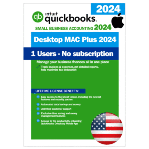 QuickBooks Desktop Mac Plus 2024 Digital License Key – Lifetime Access – USA Version (1 User)