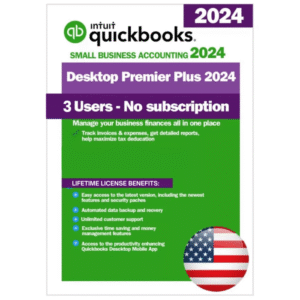 QuickBooks Desktop Premier Plus 2024 USA Version Digital License Key – Lifetime Access (3 Users)